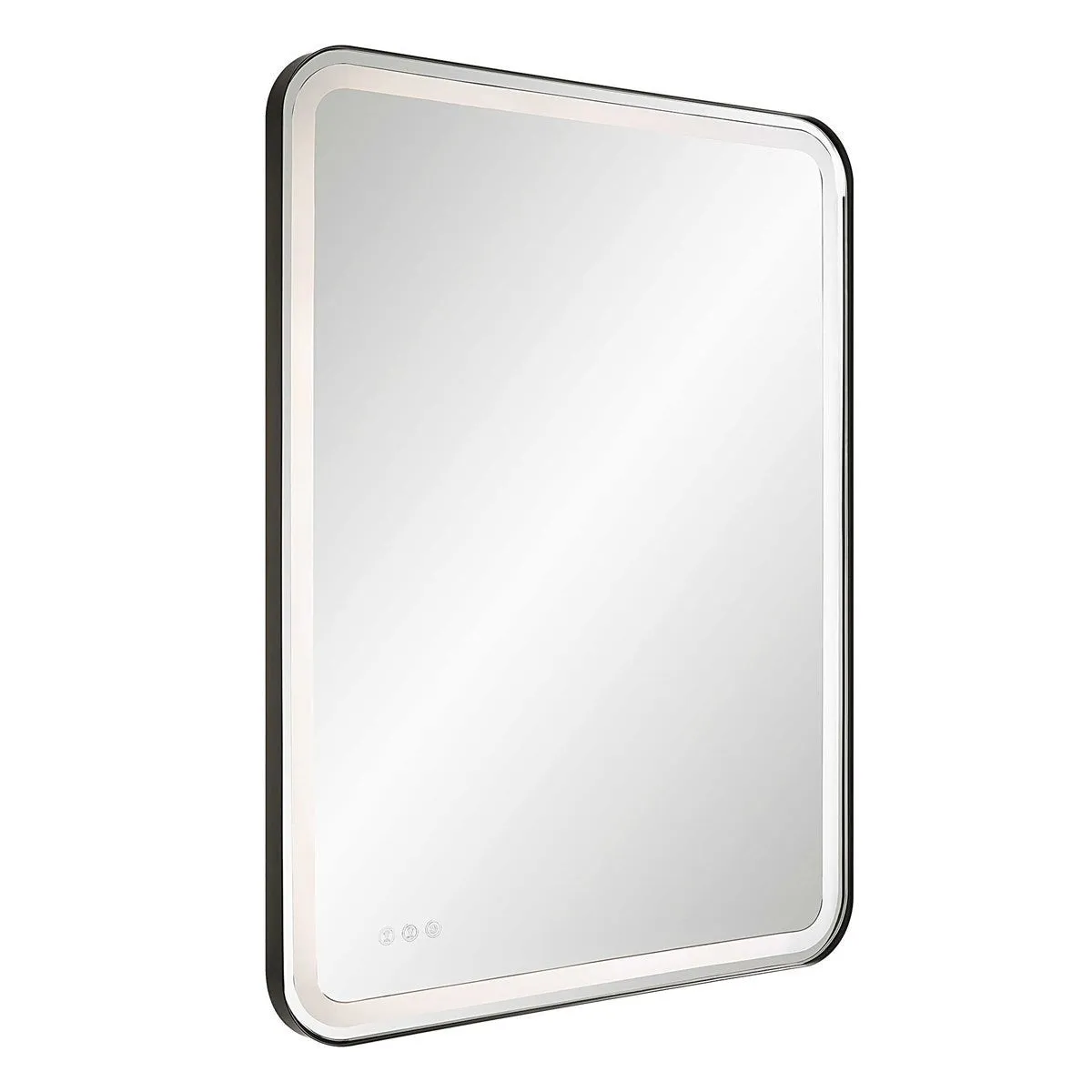 Crofton Lighted Large Mirror in Black