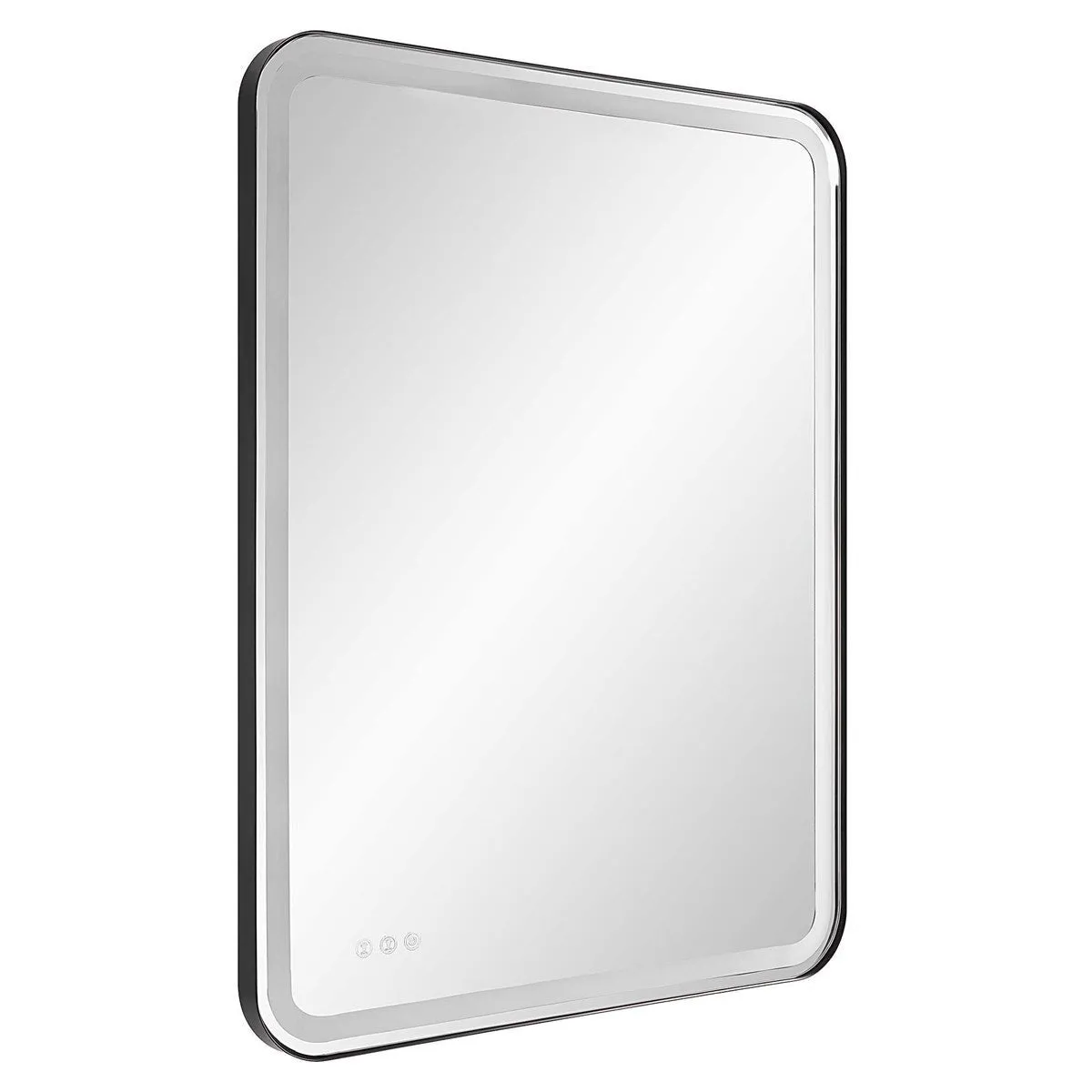 Crofton Lighted Large Mirror in Black