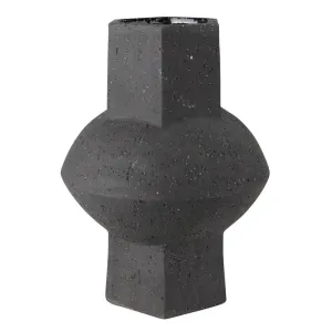 Cruz Vase - Hexagon, Black Vase,Ceramic Vase