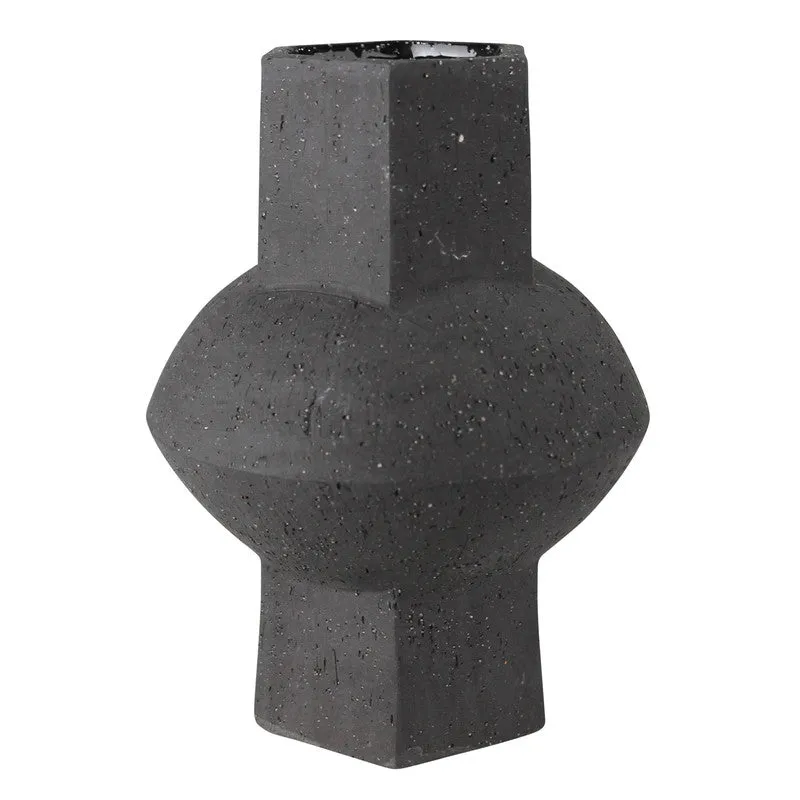 Cruz Vase - Hexagon, Black Vase,Ceramic Vase