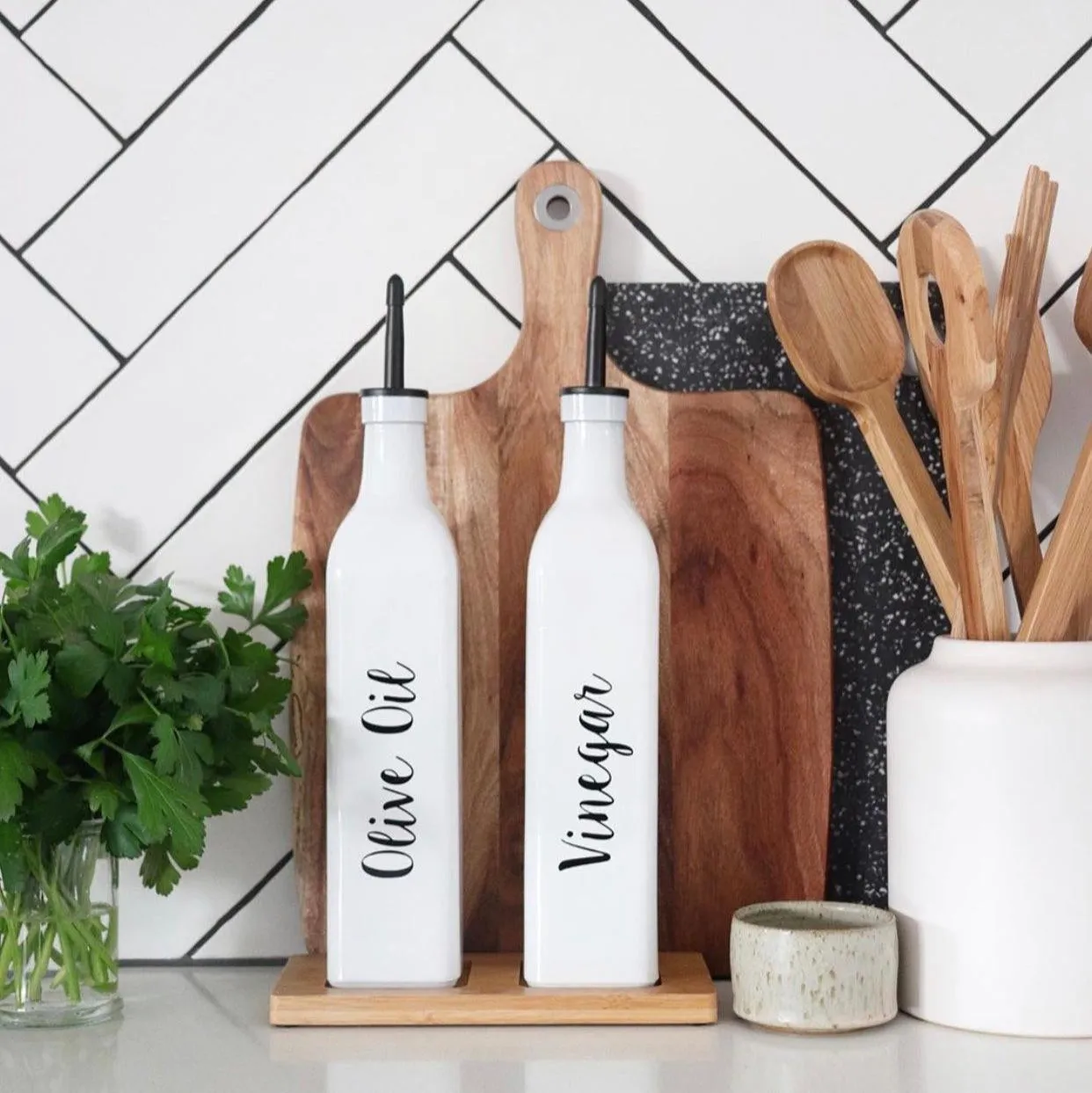 Custom Oil & Vinegar Labels Figurines,Decorative Ornaments