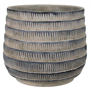 Cyrus Cachepot, Cement, White - Lrg Vase,Ceramic Vase