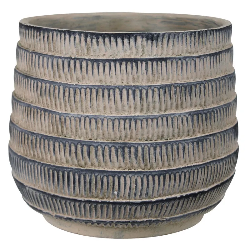 Cyrus Cachepot, Cement, White - Lrg Vase,Ceramic Vase