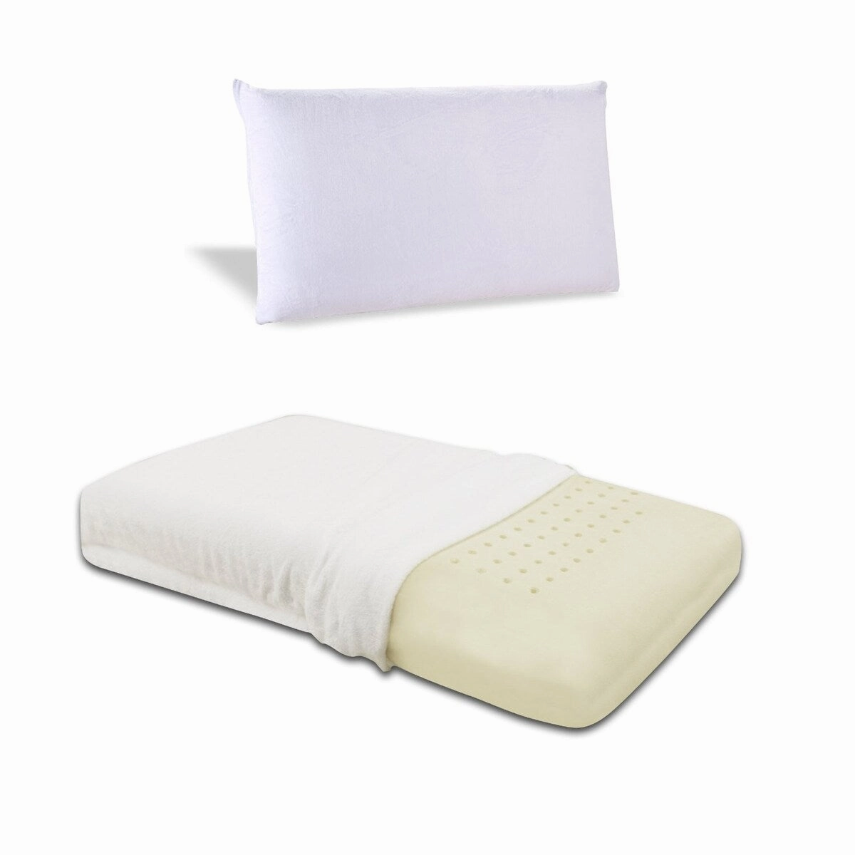 Daily Boutik Queen size Ventilated Memory Foam Pillow with Cover - Medium Firm
