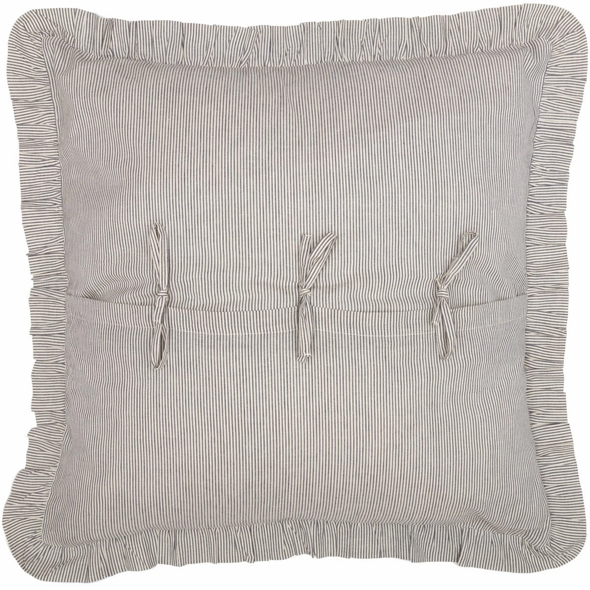 Dakota Star Farmhouse Blue Ticking Striped Euro Sham