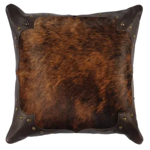 Dark Brindle Cowhide Leather Pillow luxury bedding, duvet cover