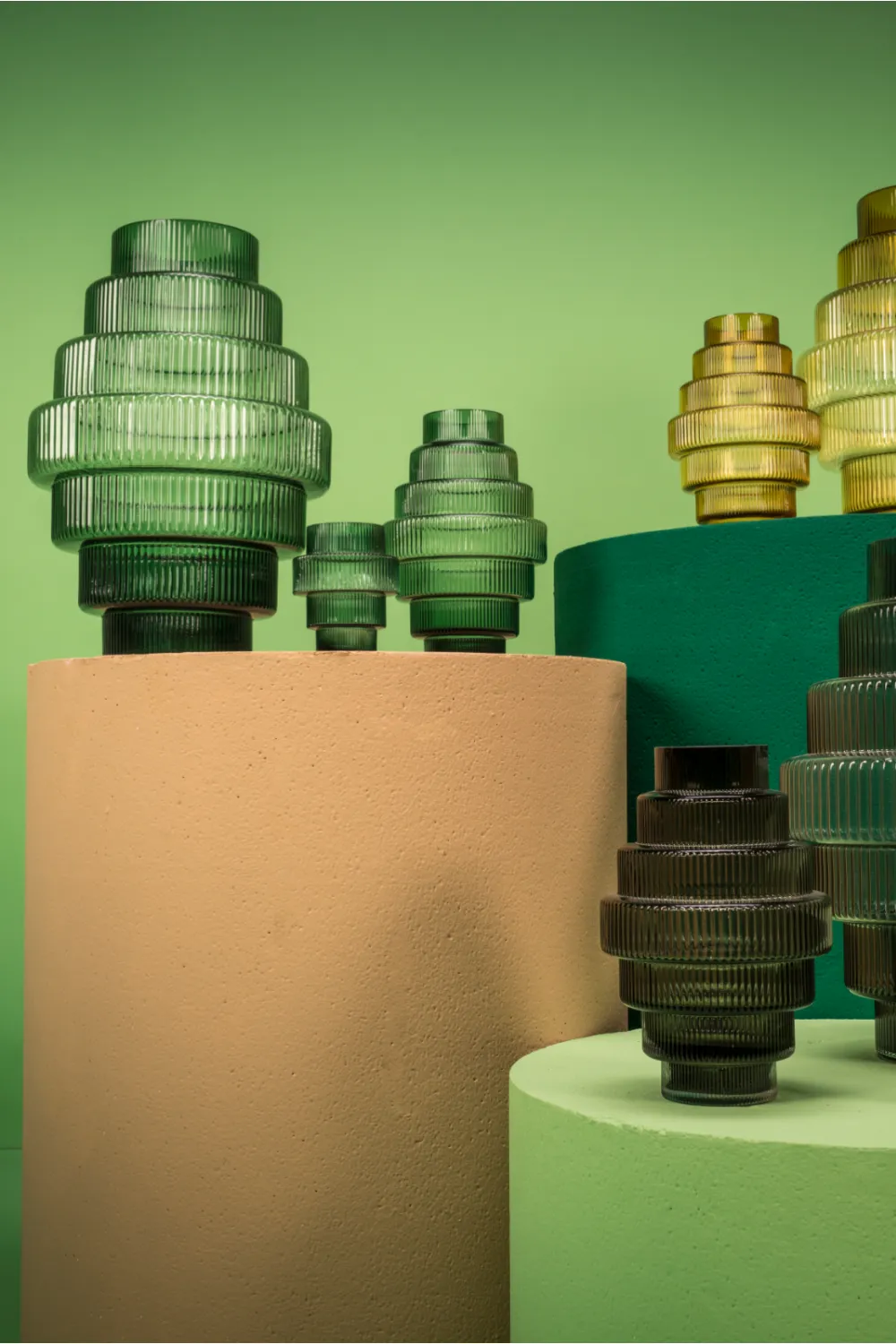 Dark Green Glass Vase L | Pols Potten