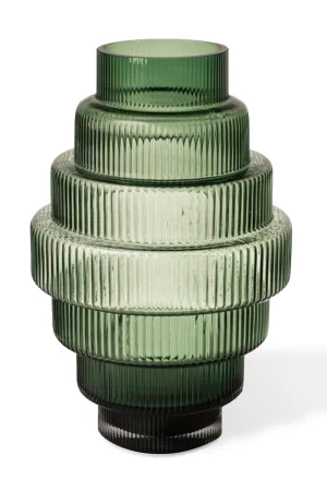 Dark Green Glass Vase L | Pols Potten Vase,Glass Vase