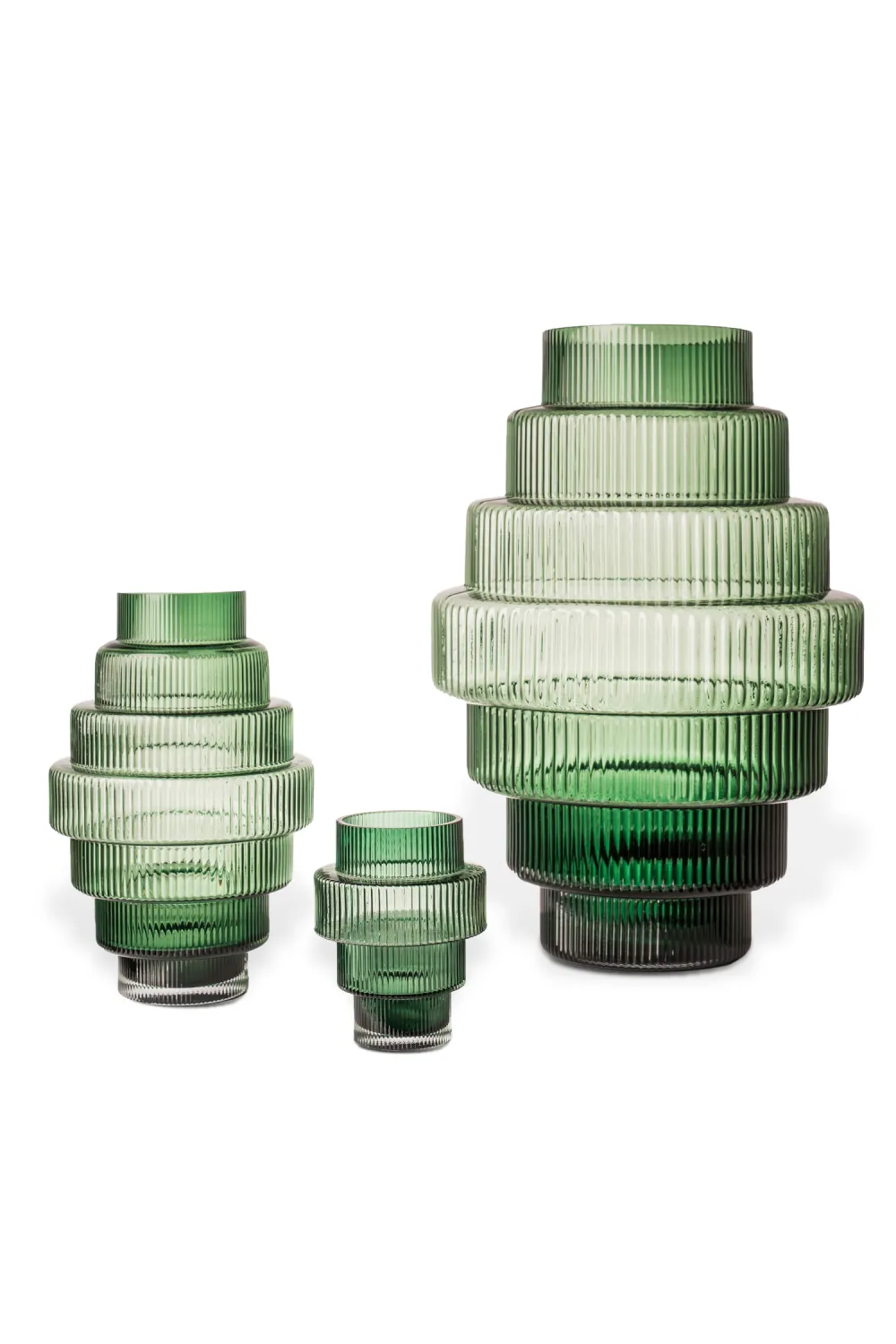 Dark Green Glass Vase L | Pols Potten
