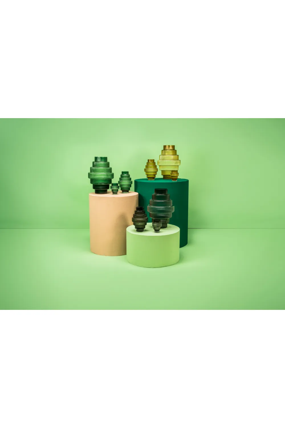Dark Green Glass Vase L | Pols Potten