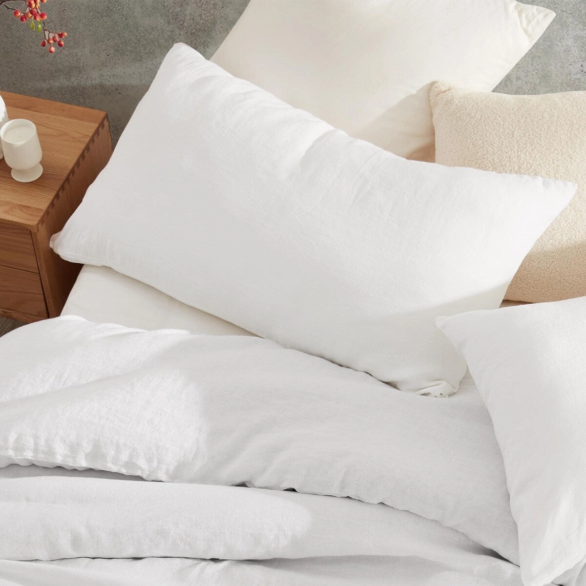 Dark Sky Reserve - Portugal Made 100% Linen Pillow Sham (2-Pack) - White