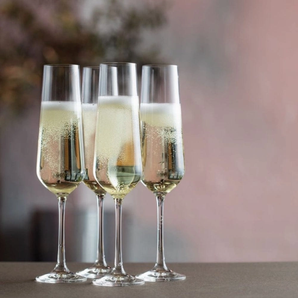 Dartington Cheers! Champagne Flute, Set of 4