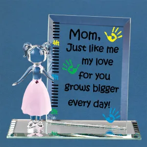 Daughter Growth Chart Figurine Decorative Mirror,Home Decor Mirror