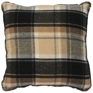 Decorative Premium Wool Trapper Plaid Accent Throw Pillow storage cart, utility cart