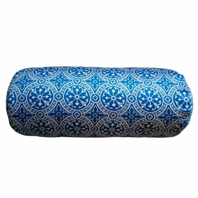 Decorative Voyagers Byzantine Collection Blue Medallion Neck Roll Pillow pillows,bed pillow,sleeping cushion
