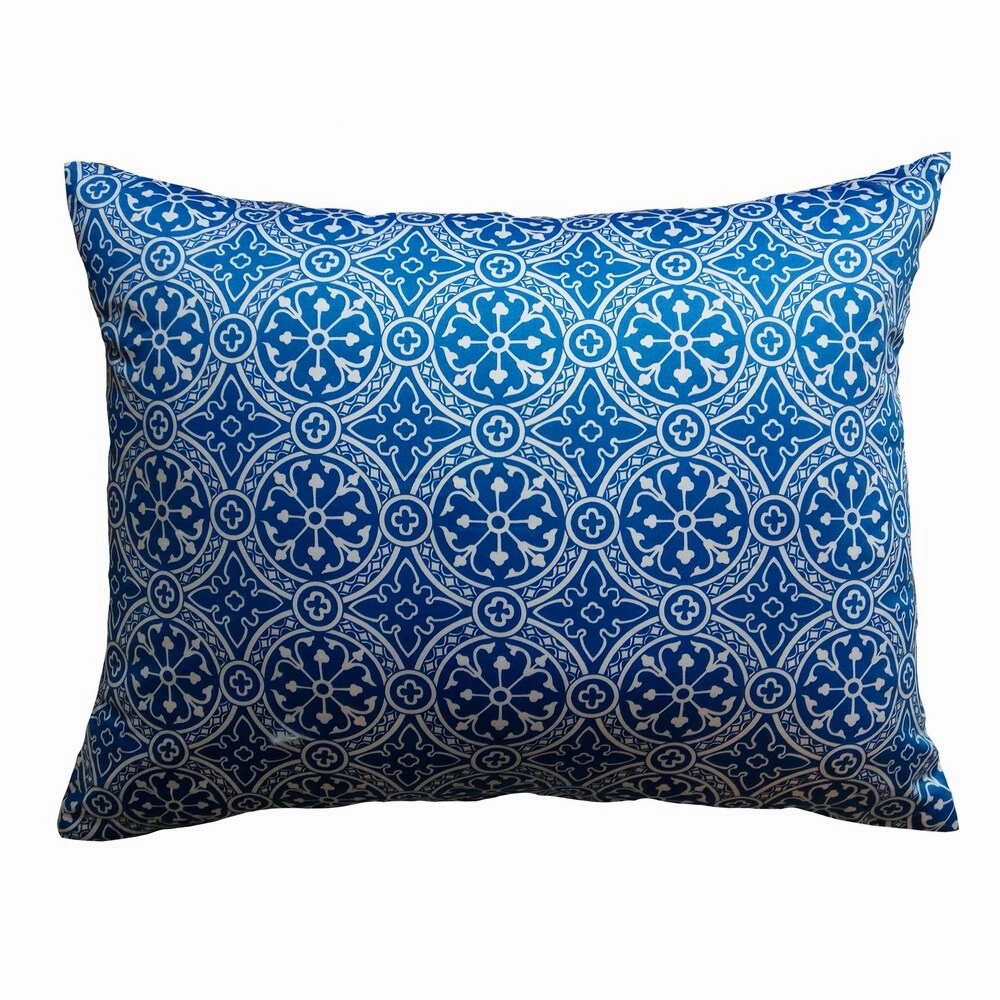 Decorative Voyagers Byzantine Collection Blue Medallion Neck Roll Pillow