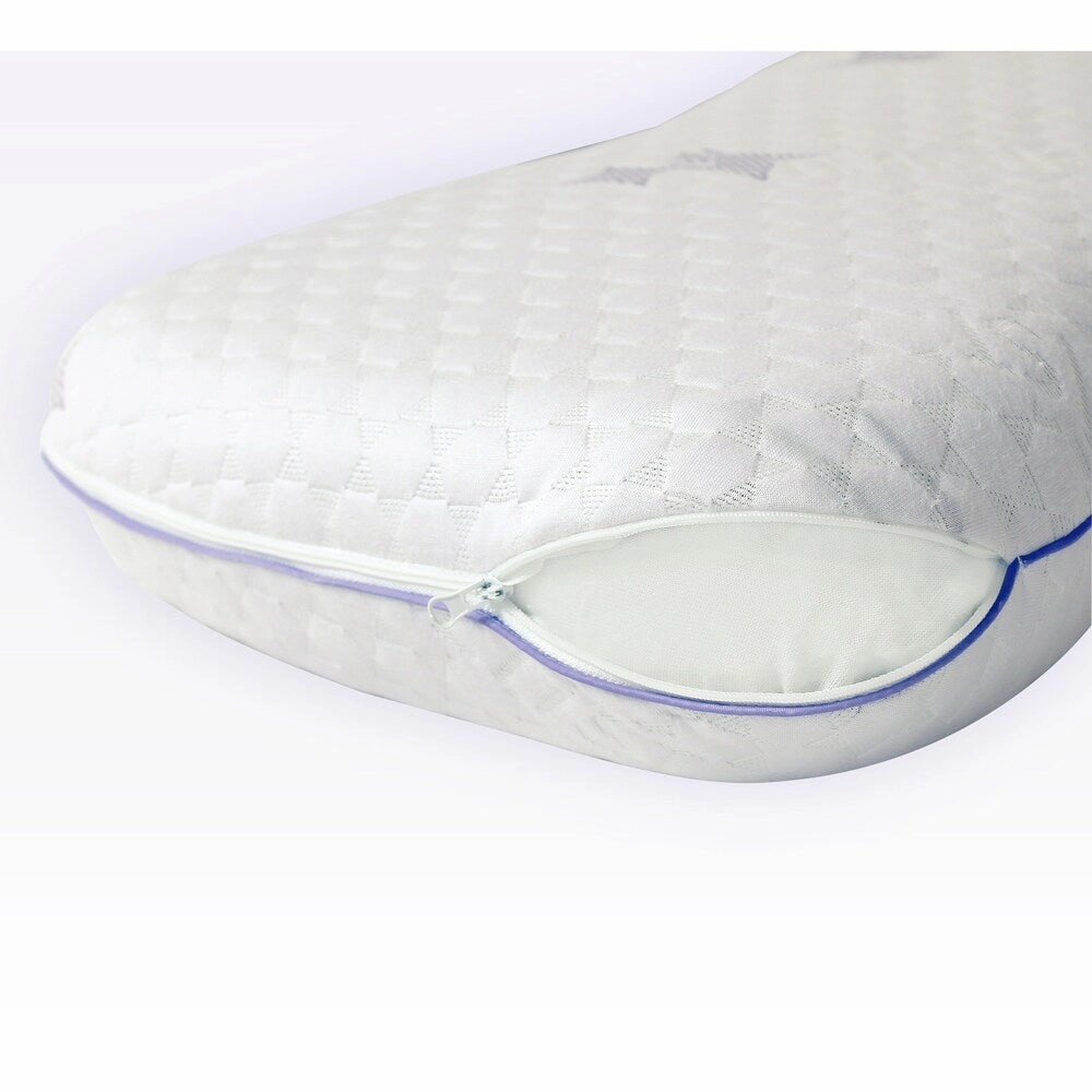 Decorotika Ametist Neck Support Dynamic Memory Foam Standard Pillow - white/cream