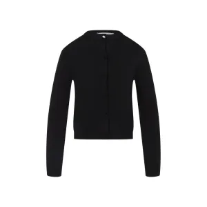 Deep Black Silk Cardigan