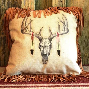 Deer Skull Throw Pillow storage cart, utility cart
