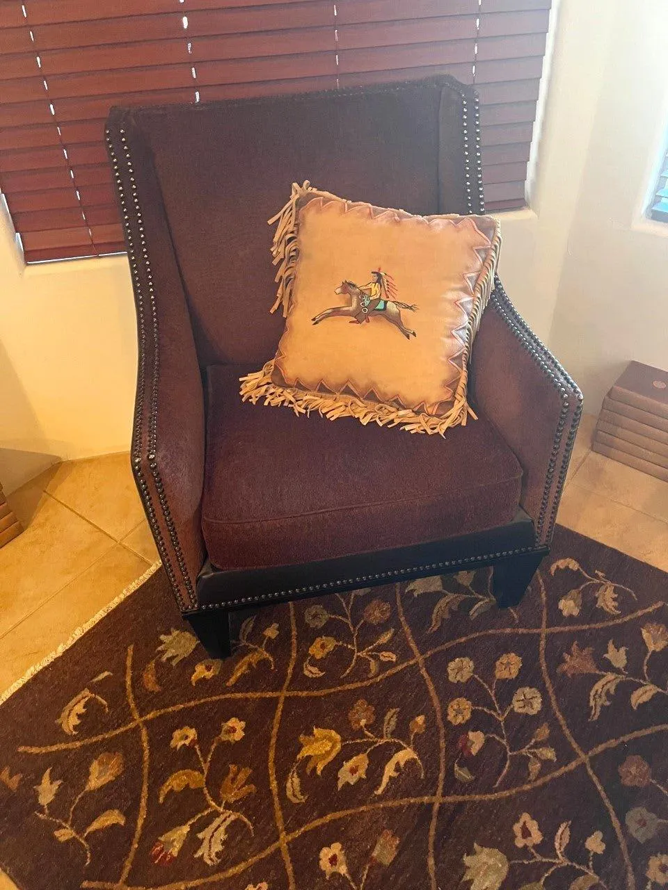 Deer Suede Cayuse Accent Pillow