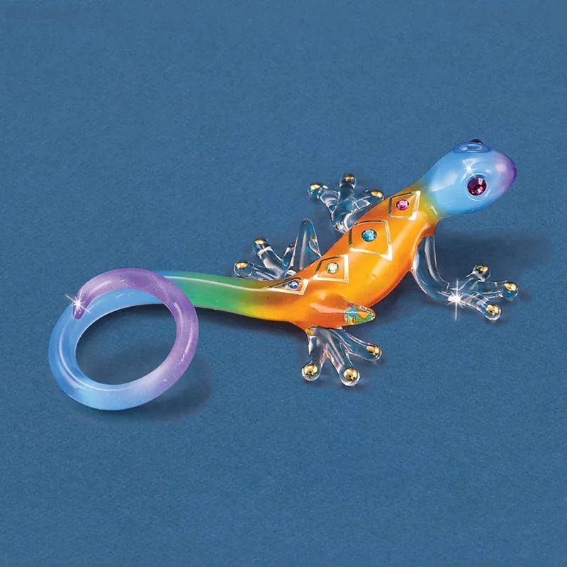 Desert Diamond Gecko Figurine Decorative Mirror,Home Decor Mirror