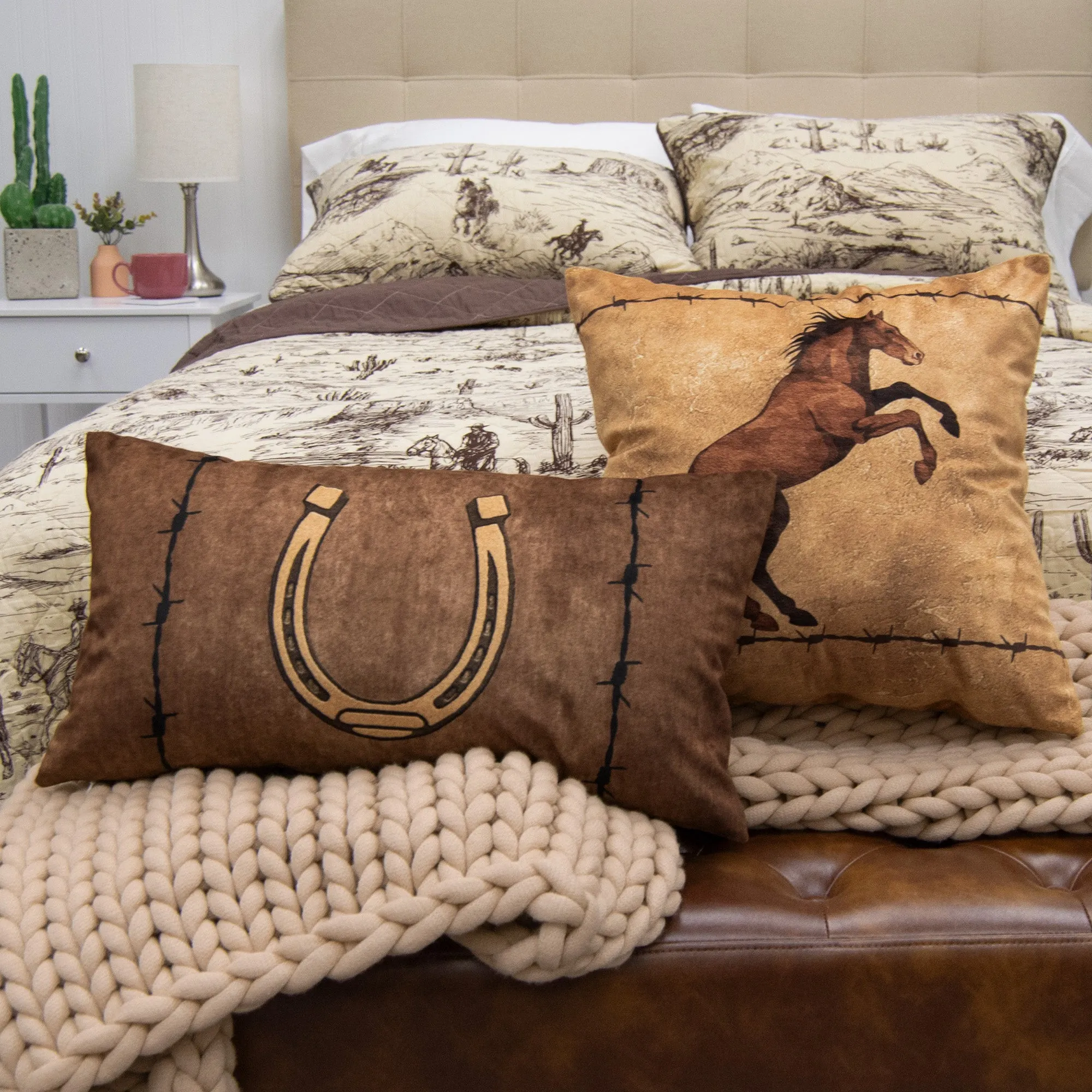 Desert Landscape Pillow Set storage cart, utility cart