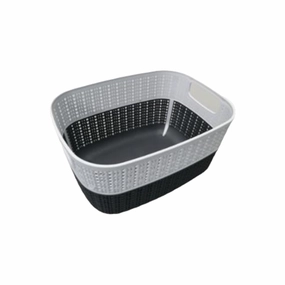Designer Knit Duo Colour Laundry Basket 6.3L Plastic Nu Ware fabric hamper,portable laundry bin,laundry storage