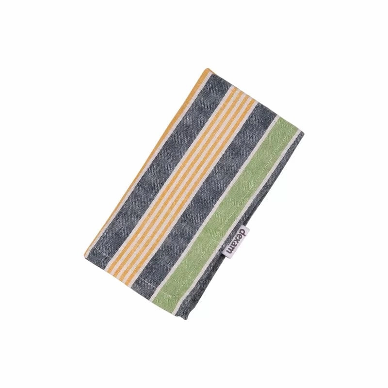 Dexam Sintra Recycled Cotton Striped Napkin and Placemat Set in Blue