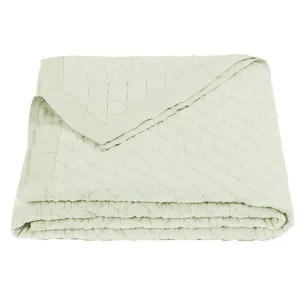 Diamond Quilted Coverlet in Sea Foam luxury bedding, duvet cover