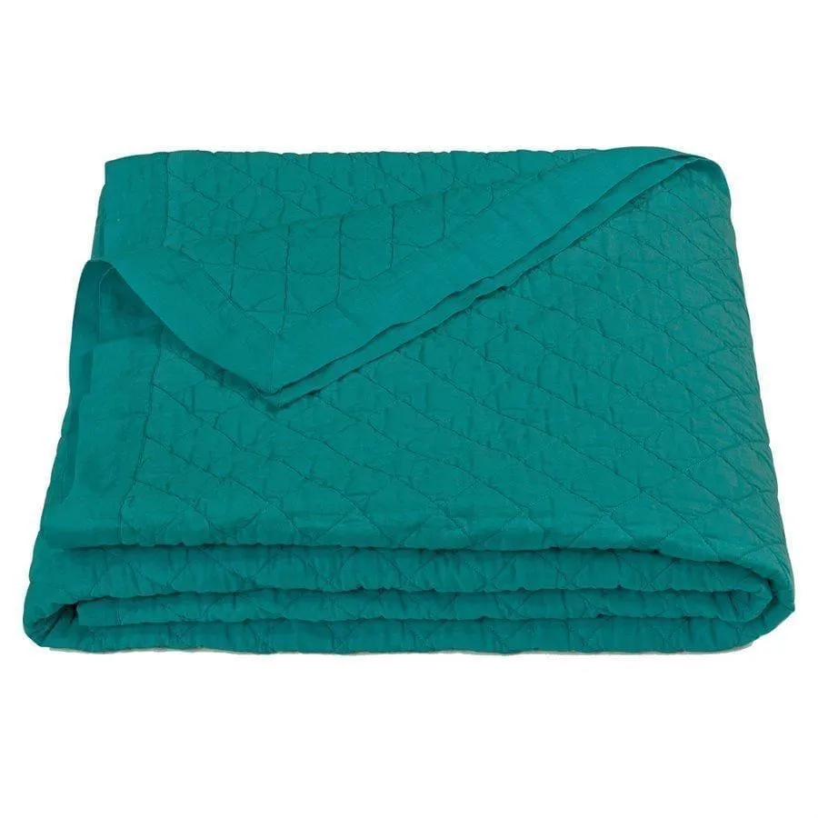 Diamond Quilted Quilts in Turquoise bookcase, standing shelf