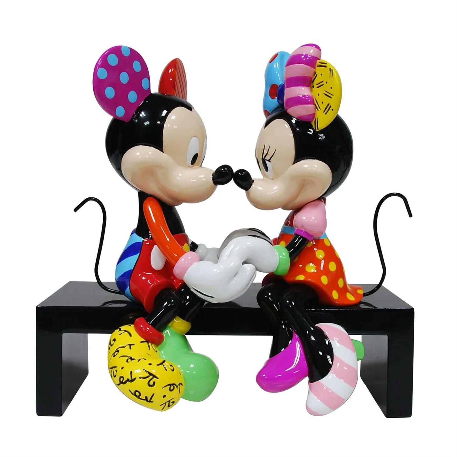 Disney Britto Mickey & Minnie Mouse Love 6.25" Figurine Decorative Mirror,Home Decor Mirror