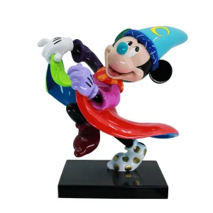 Disney Britto Sorcerer Mickey Fantasia 8" Figurine Decorative Mirror,Home Decor Mirror