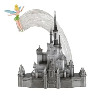 Disney Castle with Flying Tinker Bell 100 Years of Wonder Celebration Grand Jester Studios Tabletop Statue 14" Decorative Mirror,Home Decor Mirror