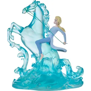 Disney Frozen II Elsa with LED Lighted Nokk Coming Out of Water Strong as the Sea Figurine Decorative Mirror,Home Decor Mirror