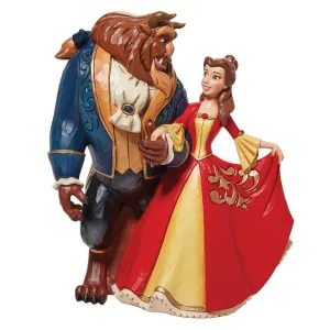 Disney Jim Shore Beauty and the Beast Princess Belle's Enchanted Christmas Figurine Decorative Mirror,Home Decor Mirror