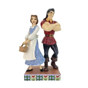 Disney Jim Shore Belle & Gaston "Brilliant & Boorish" 8.5" Figurine Decorative Mirror,Home Decor Mirror
