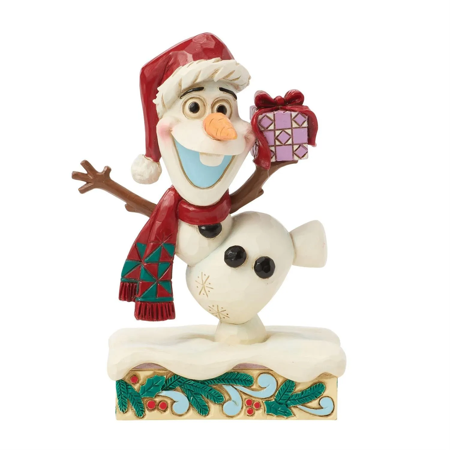 Disney Jim Shore Christmas Olaf Personality Pose 4.75" Figurine Festive Frost Decorative Mirror,Home Decor Mirror