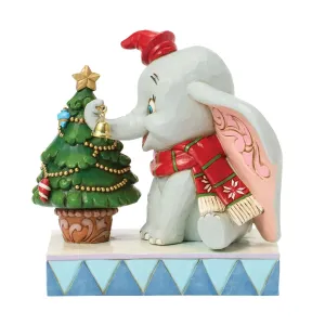 Disney Jim Shore Dumbo with Christmas Tree 5.5" Figurine Merry Moments Decorative Mirror,Home Decor Mirror