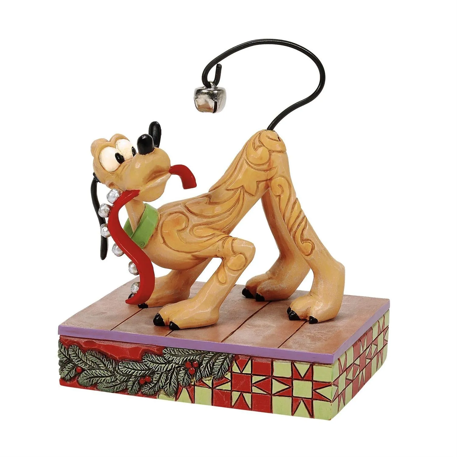 Disney Jim Shore Pluto with Christmas Bell On His Tail 5" Figurine Jolly Jingle Tail Decorative Mirror,Home Decor Mirror