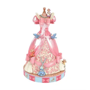 Disney Jim Shore "A Dress for Cinderelly" Mice Making Cinderella's Pink Dress Musical 8.5" Figurine Decorative Mirror,Home Decor Mirror