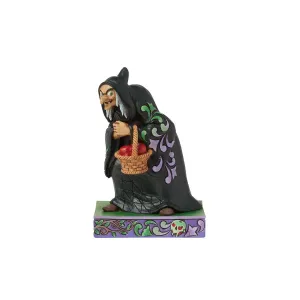 Disney Jim Shore "Just One Bite" The Hag with Basket of Poisonous Apples  from Snow White & the Seven Dwarfs 4.75" Figurine Decorative Mirror,Home Decor Mirror