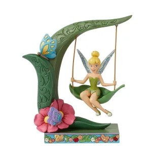 Disney Jim Shore "Suspended in Springtime Magic" Tinker Bell Spring Swing 8.75" Figurine Decorative Mirror,Home Decor Mirror