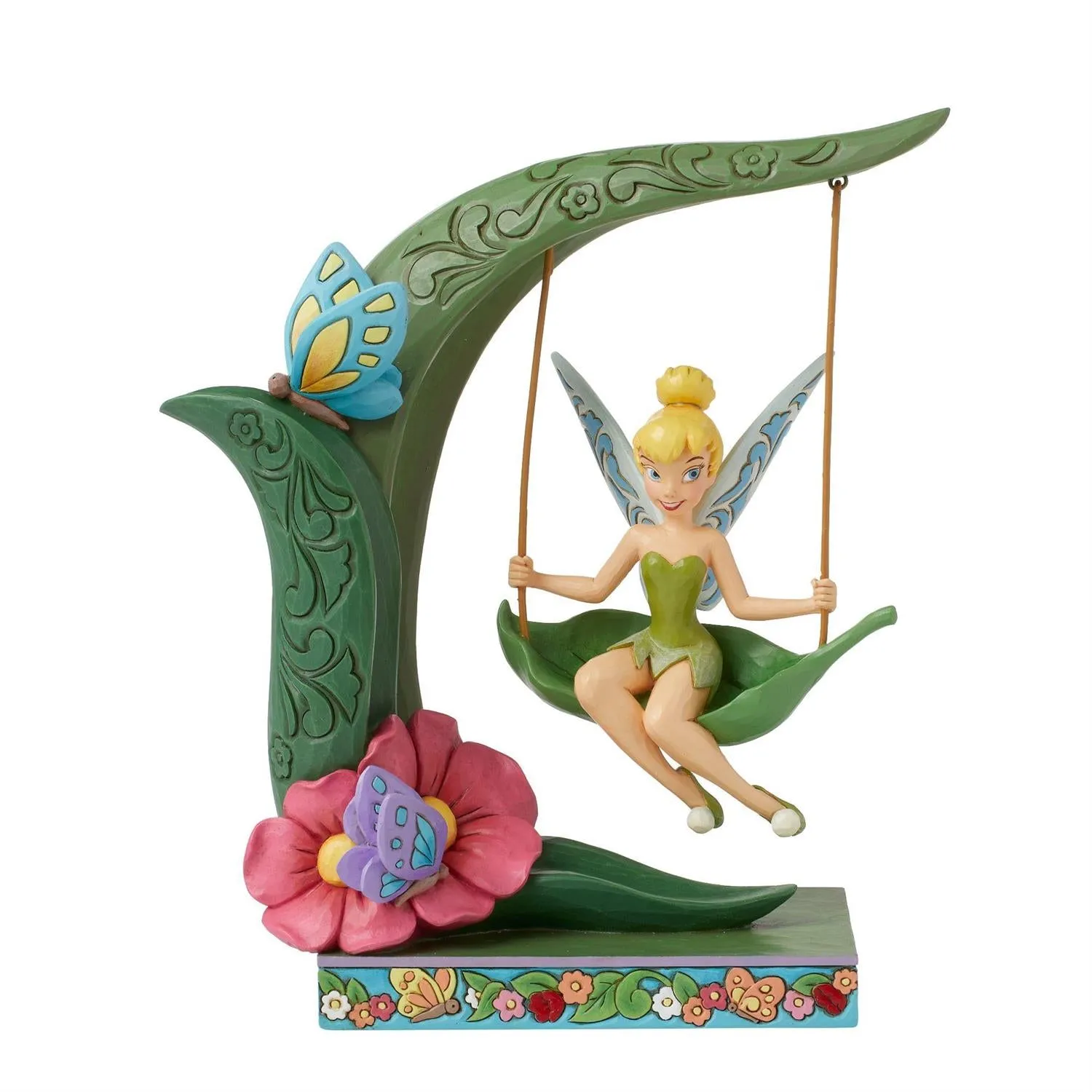 Disney Jim Shore "Suspended in Springtime Magic" Tinker Bell Spring Swing 8.75" Figurine Decorative Mirror,Home Decor Mirror