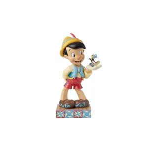 Disney Jim Shore "When Dreams Come to Life" Pinocchio with Jiminy Large 15.5" Figurine Decorative Mirror,Home Decor Mirror