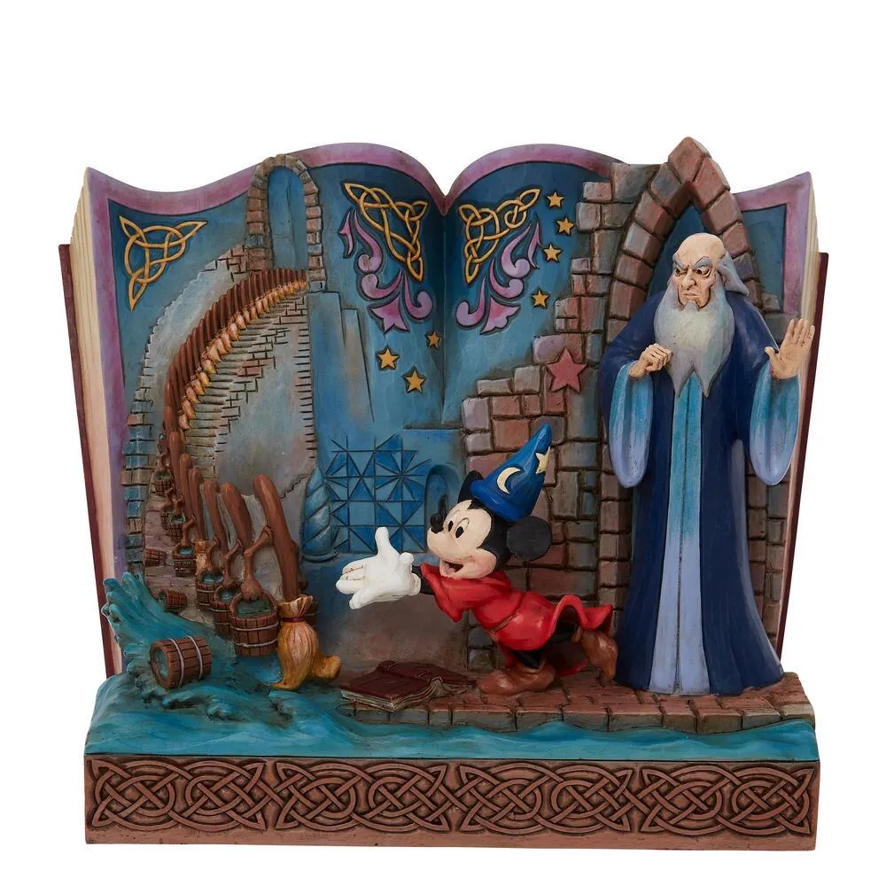 Disney Jim Shore Sorcerer Mickey Story Book Figurine Decorative Mirror,Home Decor Mirror