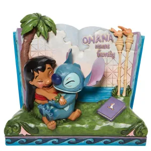 Disney Jim Shore Stitch Storybook Ohana Means Family Figurine Decorative Mirror,Home Decor Mirror
