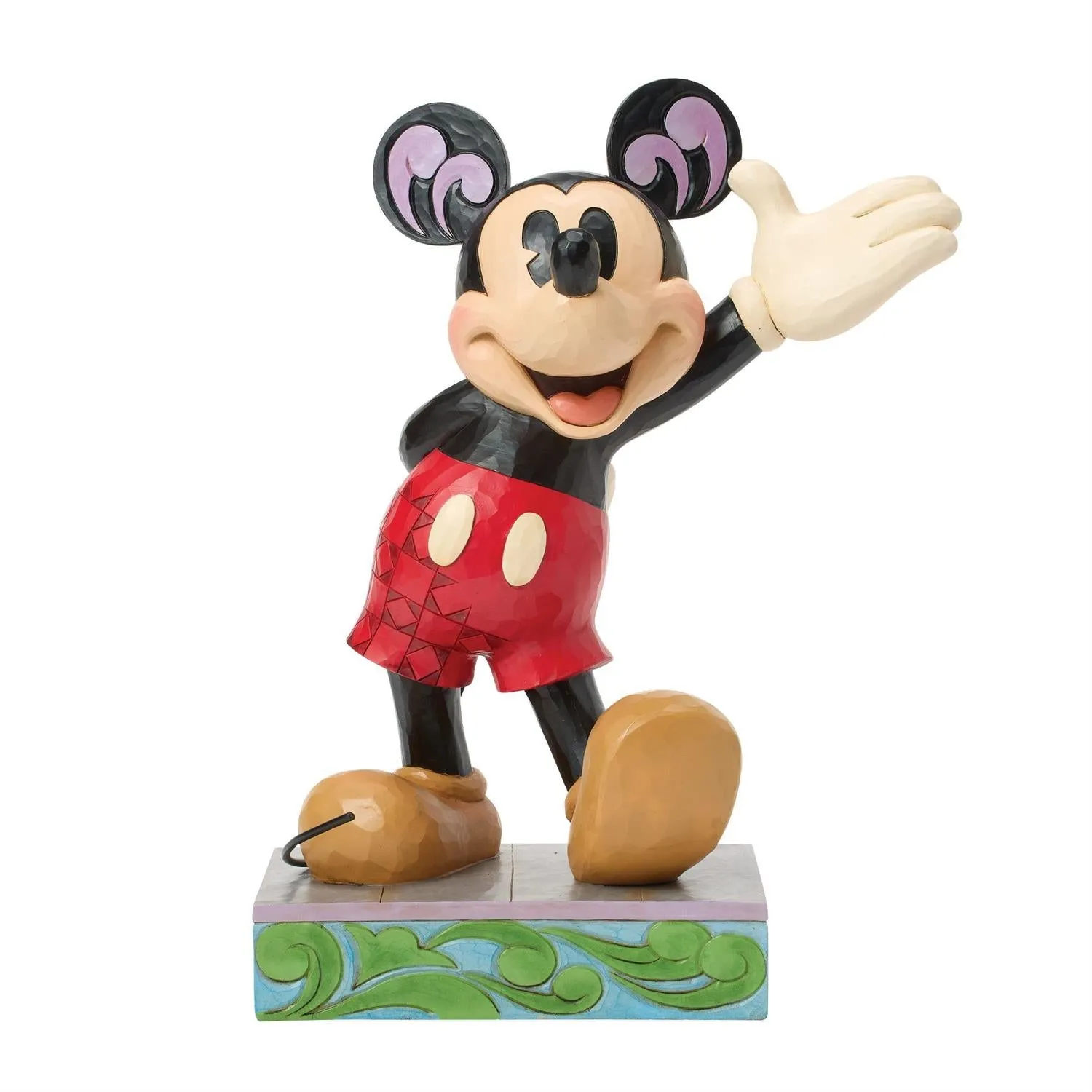 Disney Jim Shore Waving Mickey Statue Figurine 14.5" Hello Pal Decorative Mirror,Home Decor Mirror