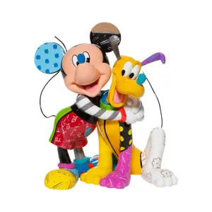 Disney Mickey and Pluto Figurine by Romero Britto Decorative Mirror,Home Decor Mirror