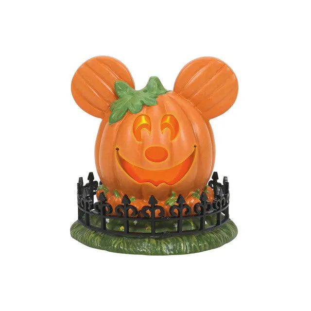 Disney Mickey's Pumpkintown Town Center Light Up Pumpkin Figurine by Department56 Decorative Mirror,Home Decor Mirror
