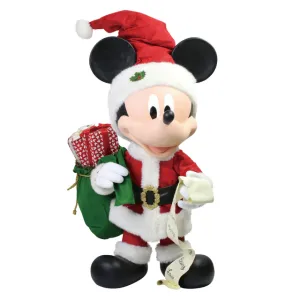 Disney Santa Mickey with List Large 31" Figurine Statue by Department 56 Possible Dreams Decorative Mirror,Home Decor Mirror